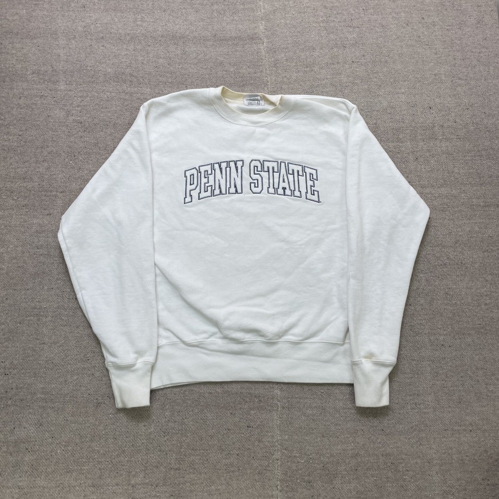 Vintage Penn state sweatshirt mens Medium white 2000s y2k Champion